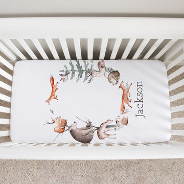 James Forest Personalized Custom Crib Sheet
