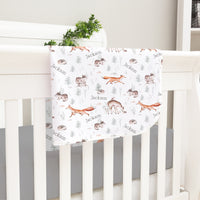 Personalized Baby Blanket – Woodland Animal Blanket with Satin Trim, Soft Plush Luxury