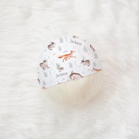 Personalized Baby Blanket – Woodland Animal Blanket with Satin Trim, Soft Plush Luxury