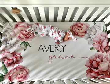Jessical Floral Crib Sheet