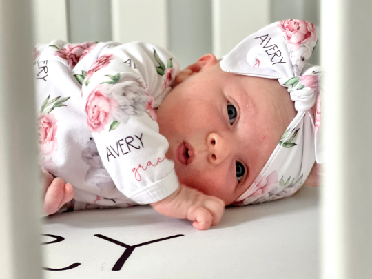 Jessica Floral Knotted Baby Gown