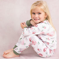 Jessica Floral Pajamas - Short or Long Sleeve (3 months to kids 14)