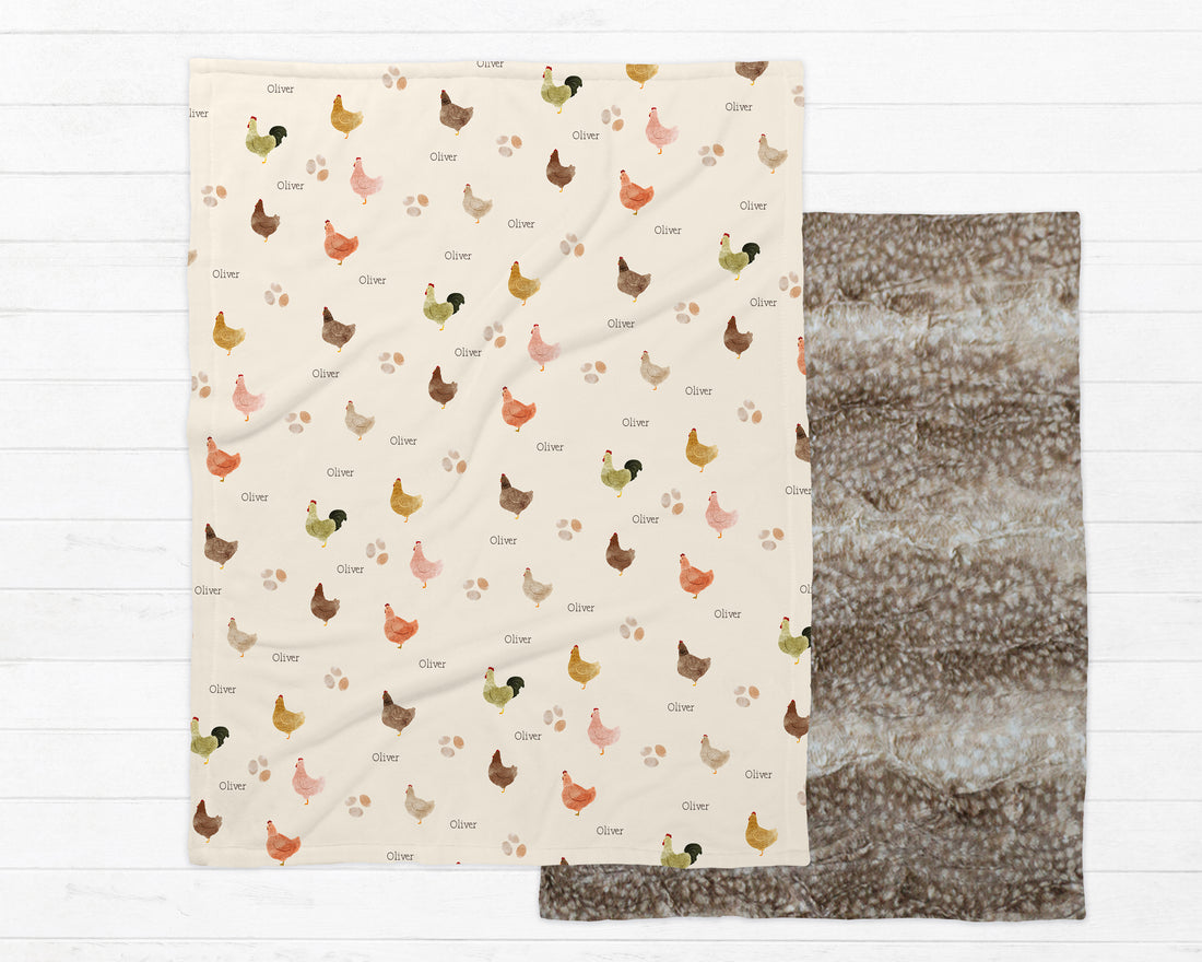 Julie's Chicken Coop Minky Deluxe Throw