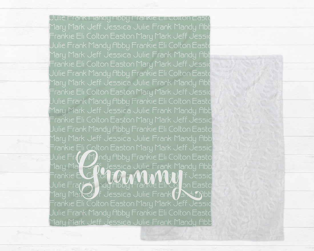 Kids' Names Grandma/Mom Blanket