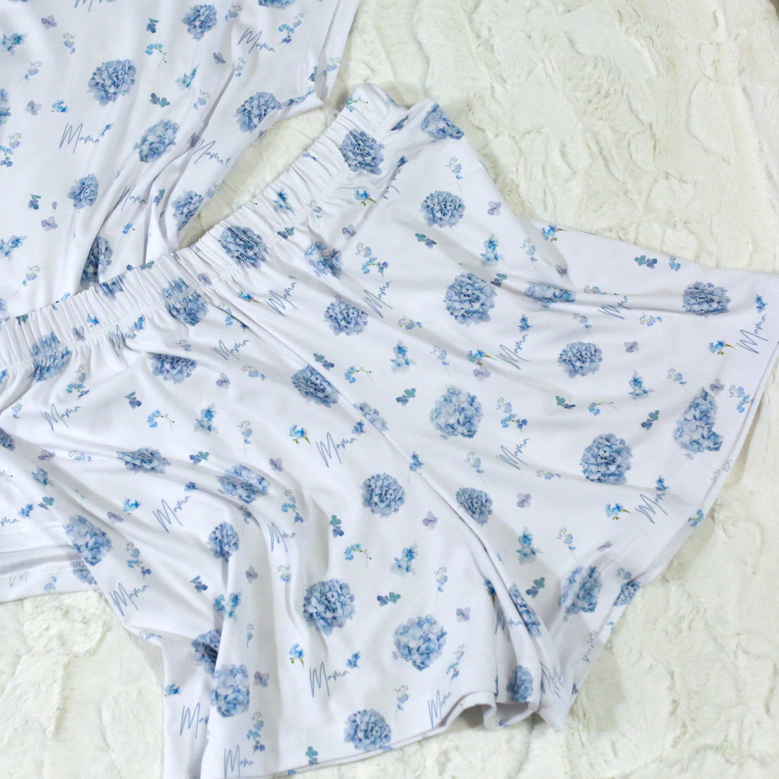 Mary's Blue Floral Mom Pajamas for Women