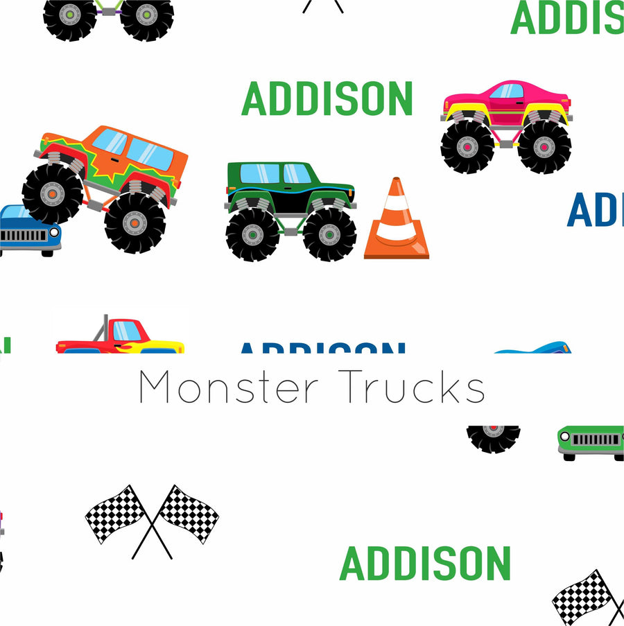Monster Truck Pajamas  - Short or Long Sleeve (3 months to kids 14)