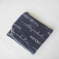 Camden Stretchy Swaddle Navy Blue