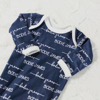 Camden Navy Knotted Baby Gown
