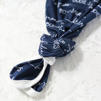 Camden Navy Knotted Baby Gown