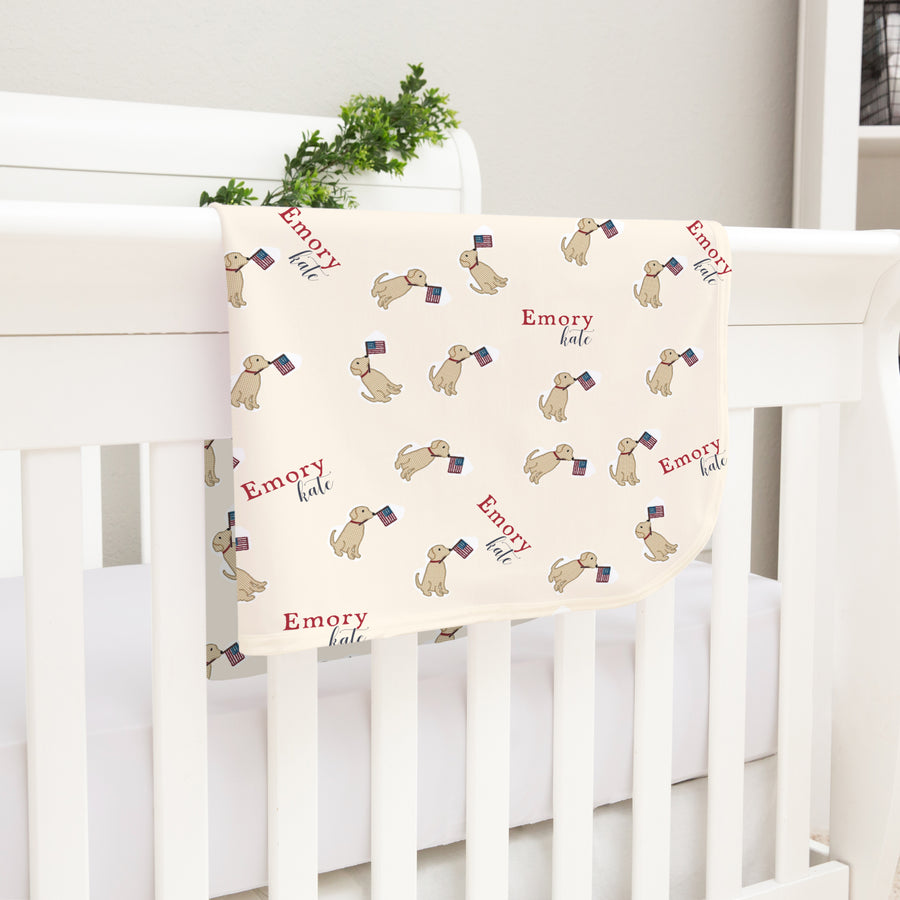 Patriotic Puppy Keepsake Blankie
