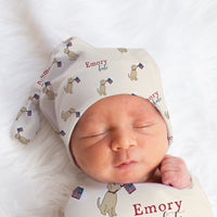 Patriotic Puppy Keepsake Blankie