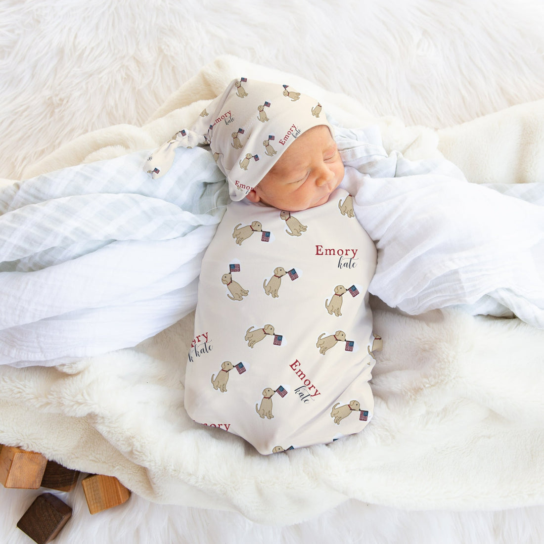 Patriotic Puppy Keepsake Blankie