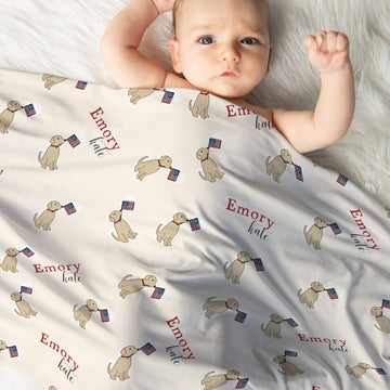 Patriotic Puppy Stretchy Swaddle