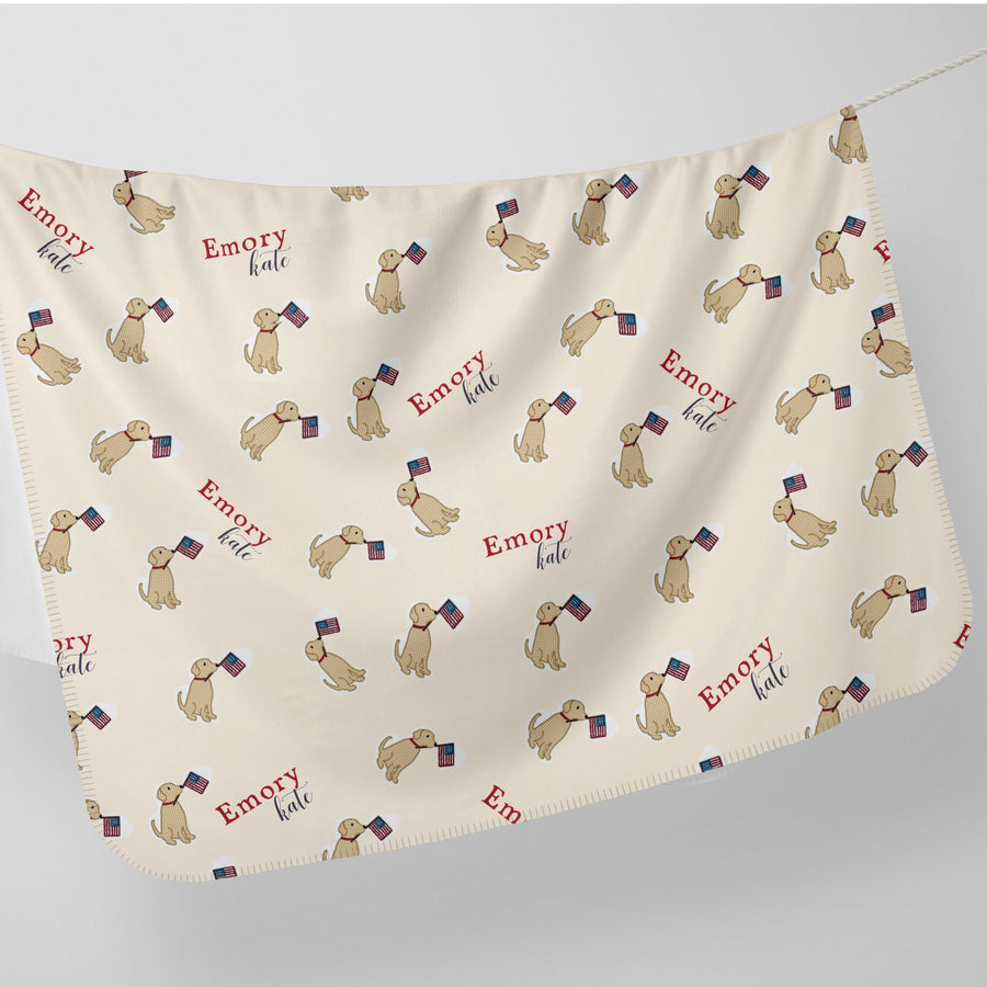 Patriotic Puppy Stretchy Swaddle