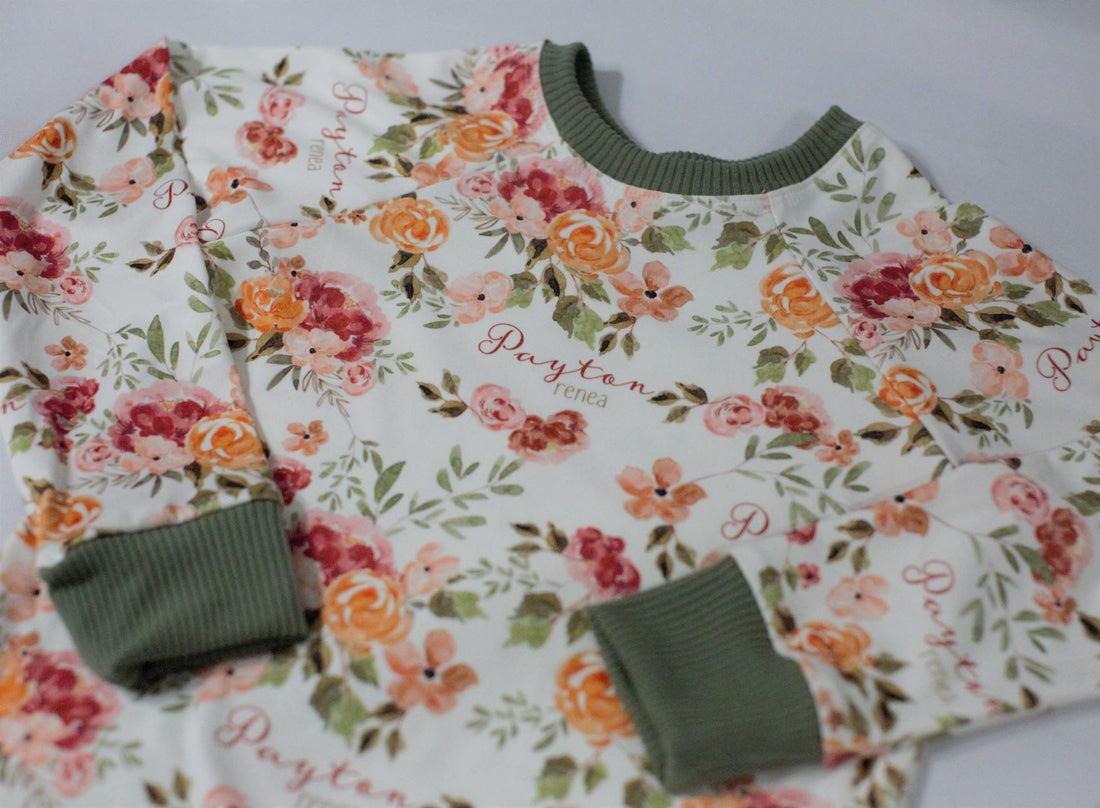 Patti's Fall Floral Pajamas - Short or Long Sleeve (3 months to kids 14)