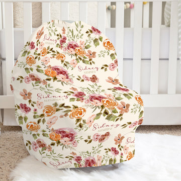 Patti's Fall Floral Car Seat Cover