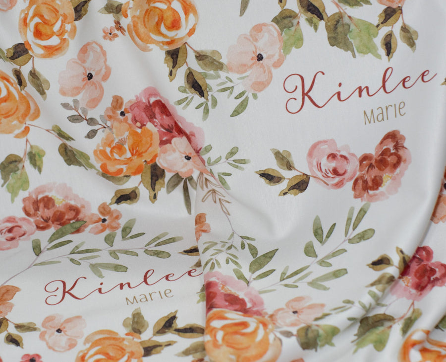 Patti's Fall Floral Keepsake Blankie