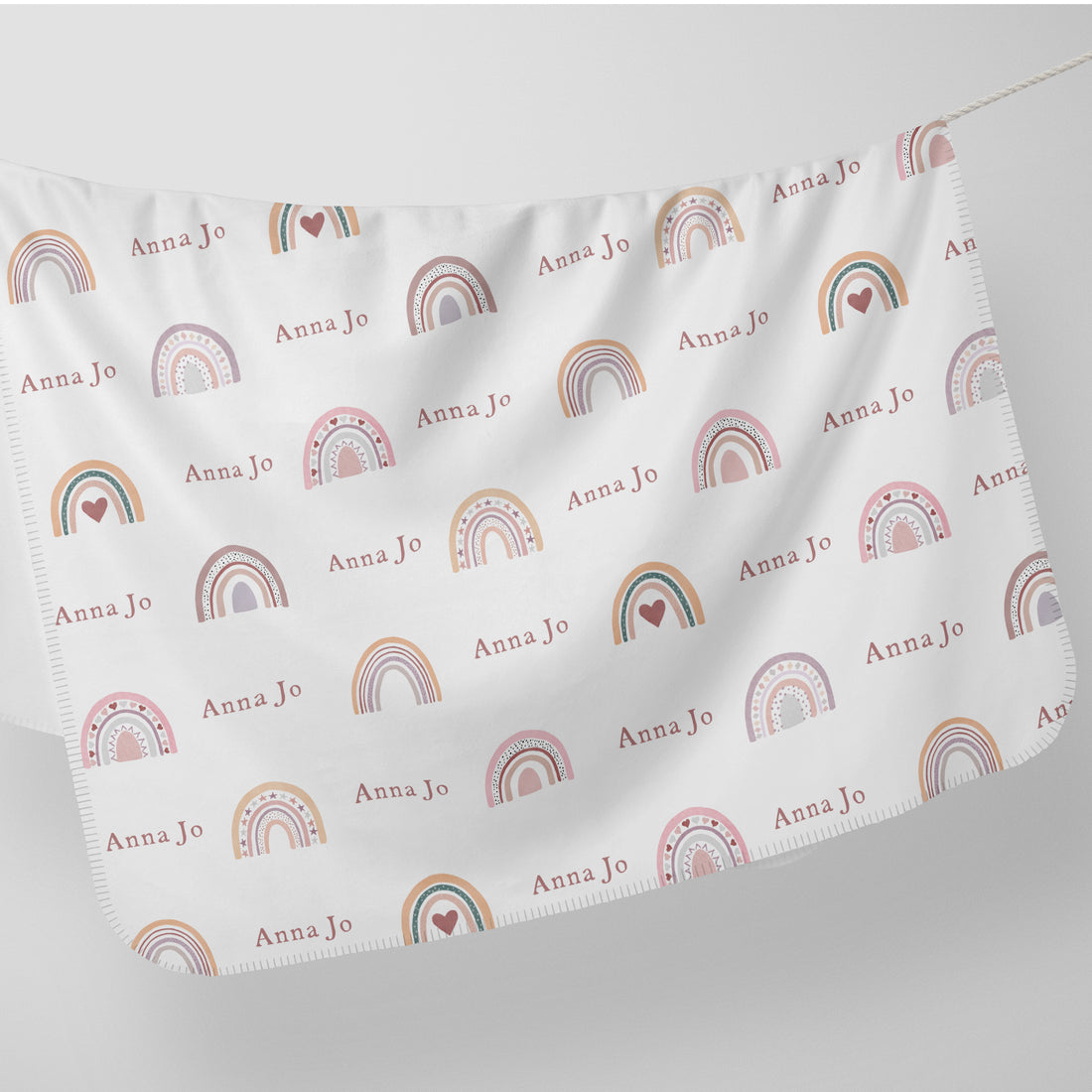 Pink Rainbows Stretchy Swaddle