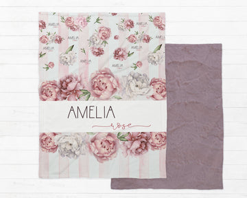 Jessica Floral Minky Deluxe Throw