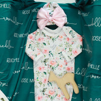 Rosie Posie Floral Knotted Baby Gown