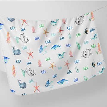 Sea Creatures Stretchy Swaddle