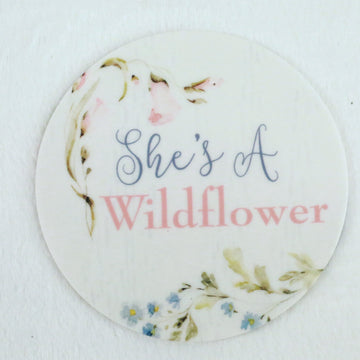 Wildflower Round Announcement Disk